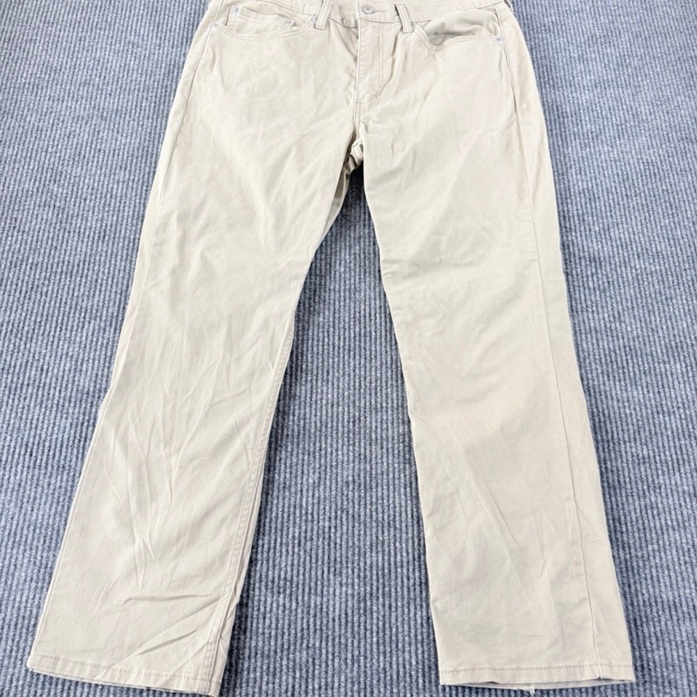Levis 514 Straight Fit Khaki Tan Pants Mens W36 L29 Cotton Blend‎ 00514-1865
